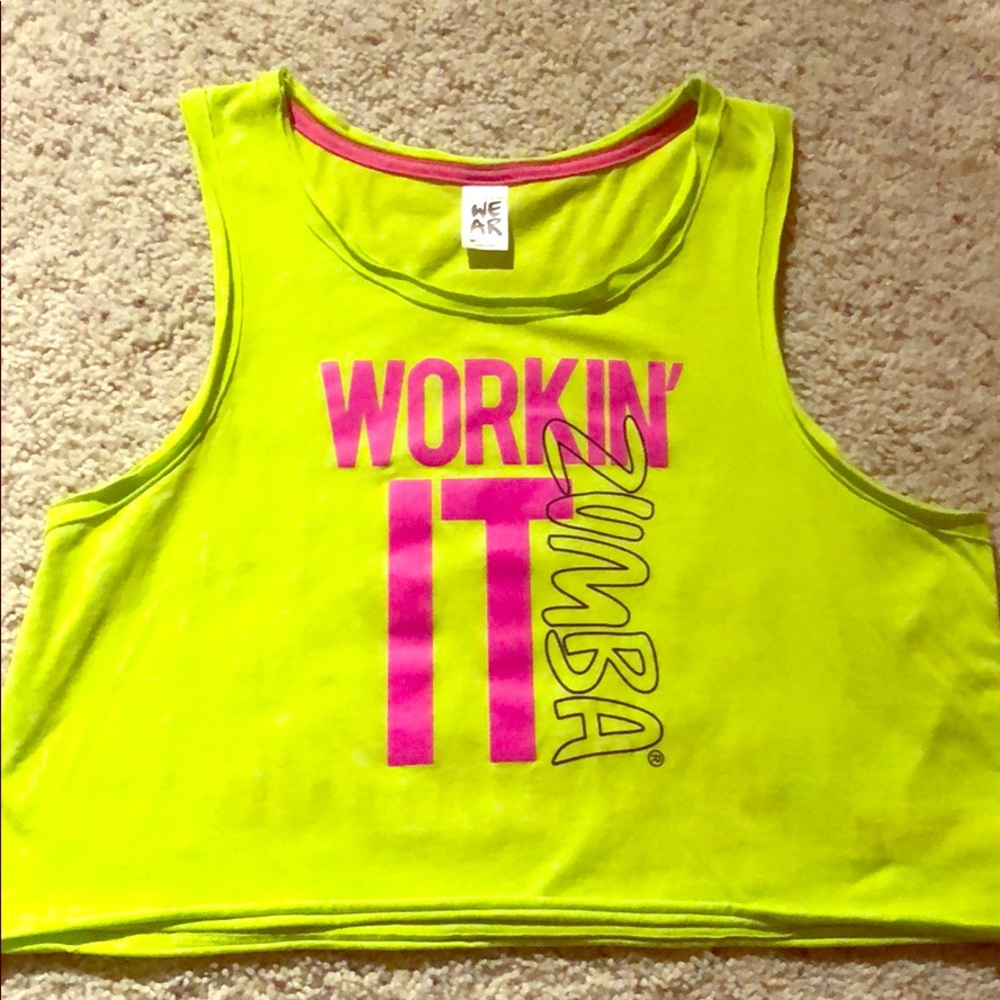 NWOT Neon Zumba Instructor Tank Top
